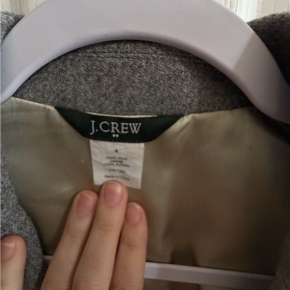 J. Crew Gray Wool Blazer with Pink & Green Trim - Picture 7 of 7
